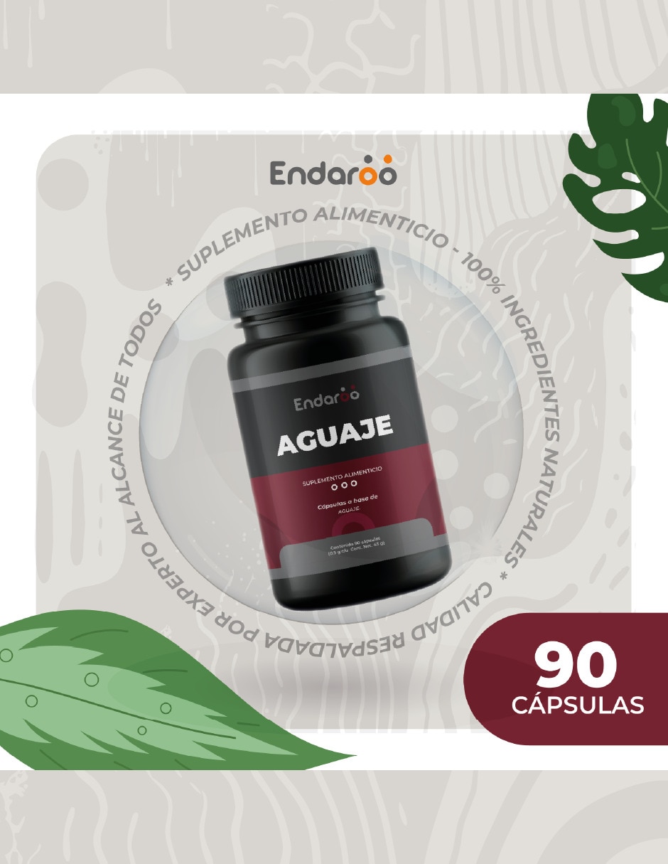 Suplemento alimenticio Aguaje 500mg 90 cápsulas 2