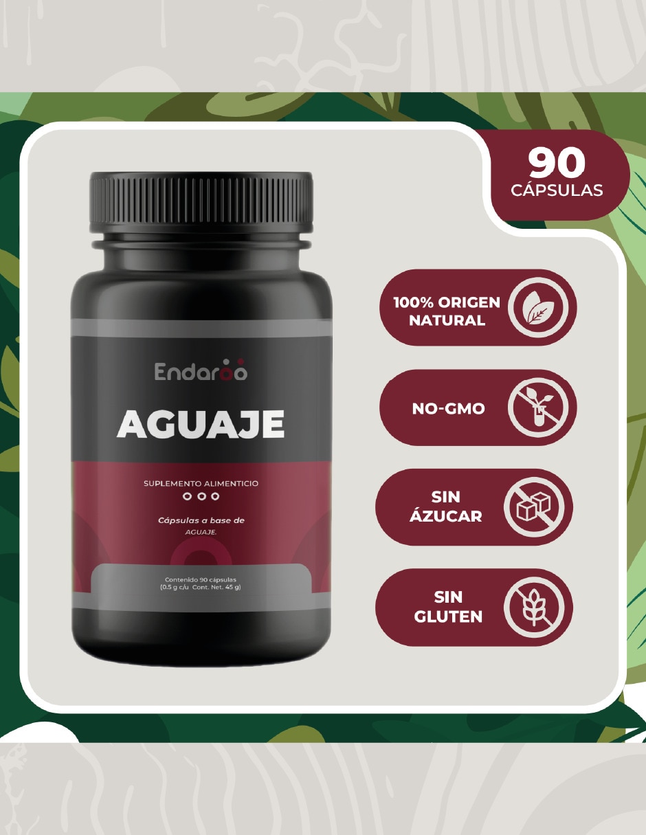 Suplemento alimenticio Aguaje 500mg 90 cápsulas 3