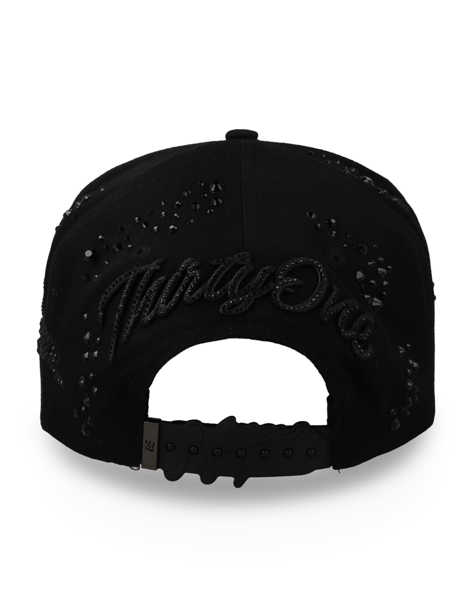 Gorra visera curva snapback 31 hats 31hats el mago total black unisex