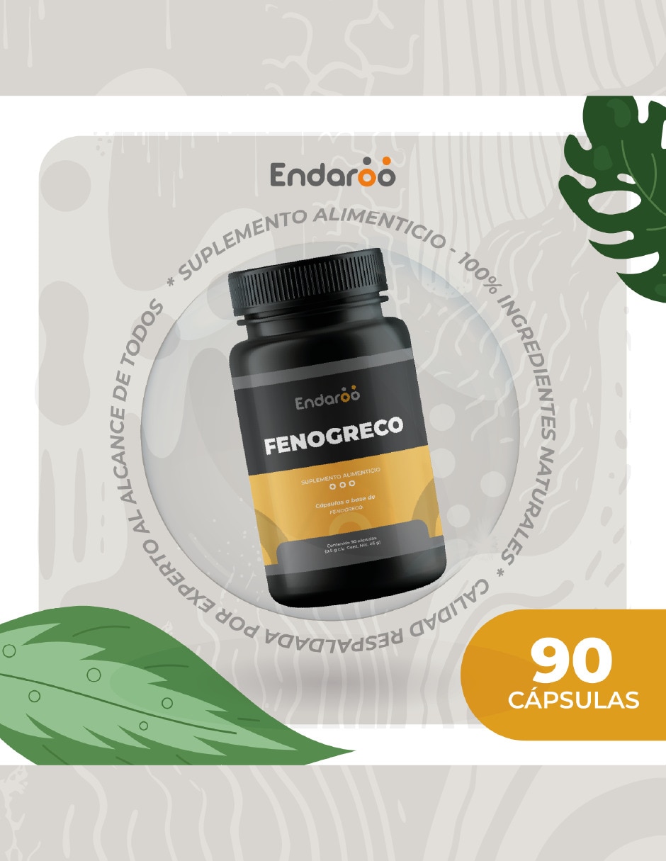 Fenogreco 500mg - 60 Cápsulas Por Frasco Sin Sabor con No aplica sabor Natural de 5
