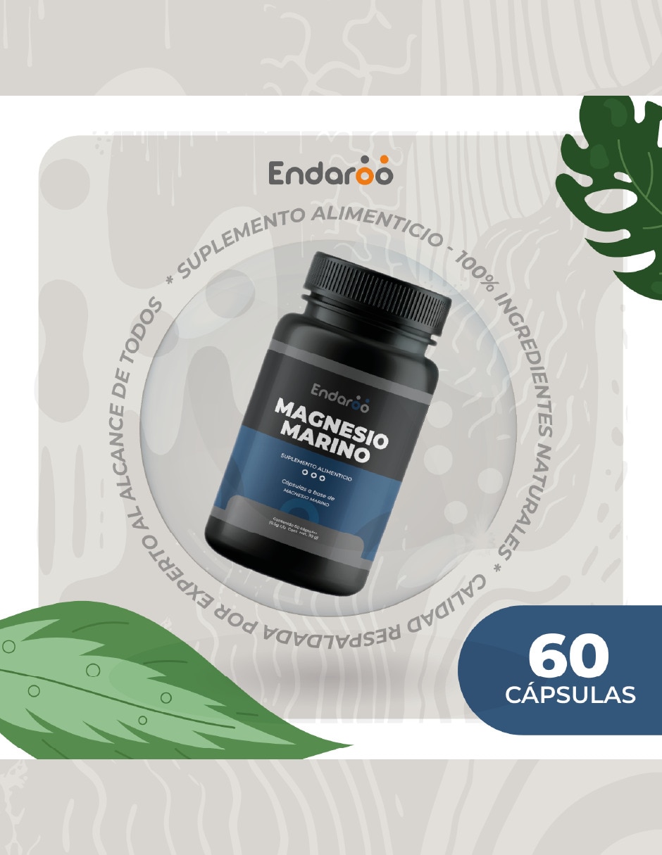 Magnesio Marino 60 Cápsulas - Alta Biodisponibilidad natural 4