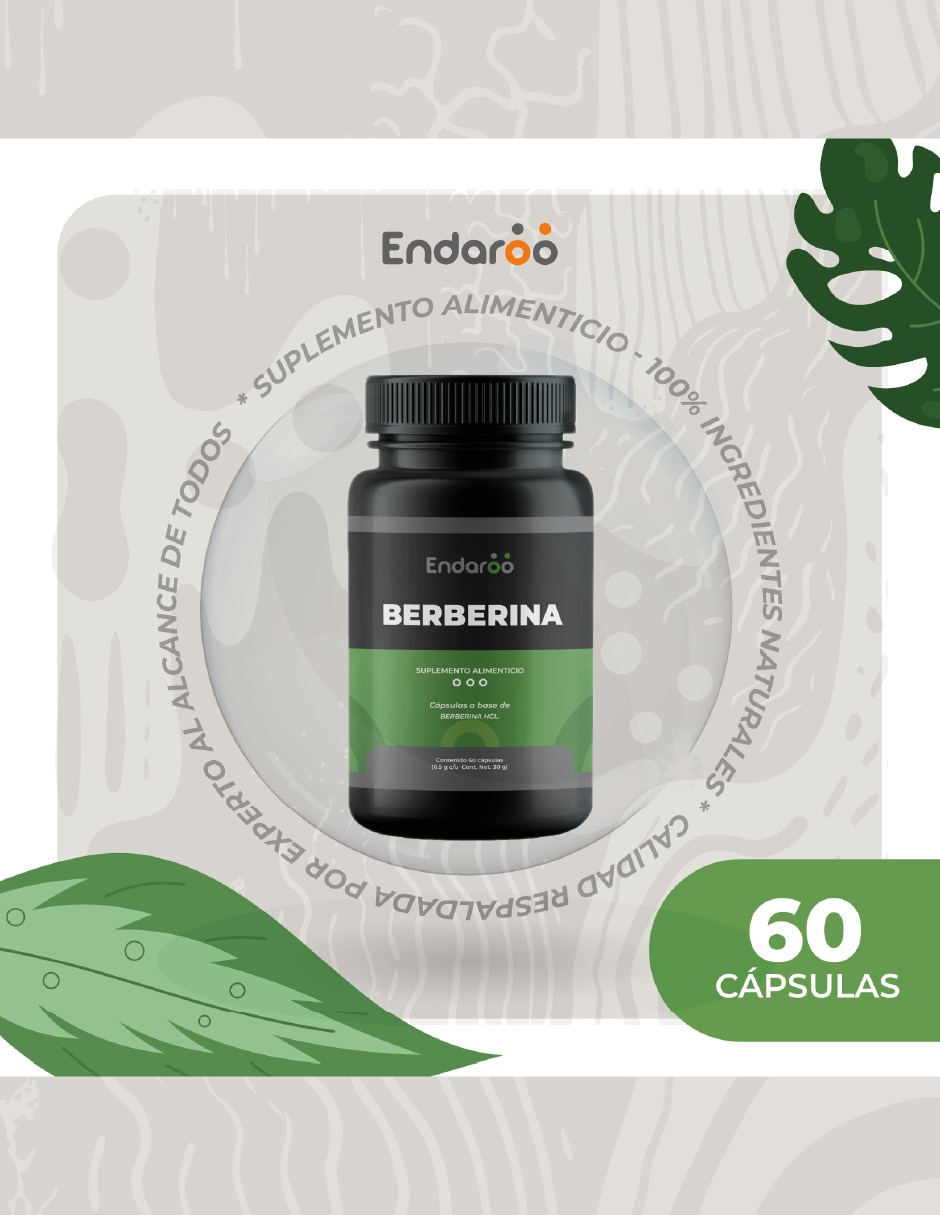 Suplemento alimenticio Berberina Hcl 97% 500mg 180 Cáps 3