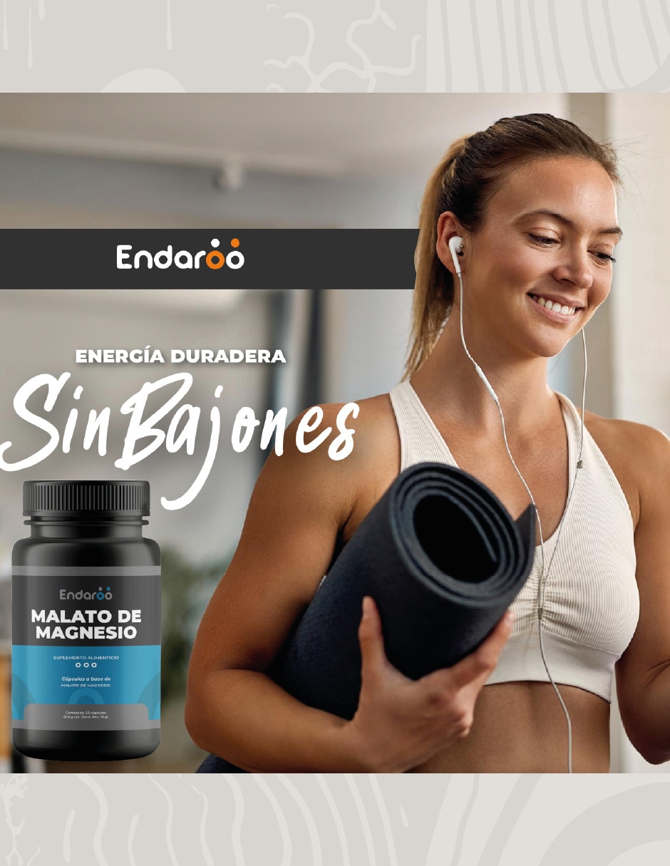 Malato De Magnesio 30 Capsulas 500 mg sabor natural 2