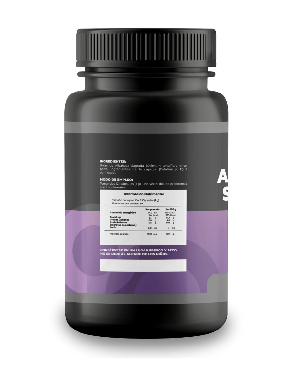 Antioxidante Albahaca sagrada 60 capsulas 500 Mg Tulsi 4