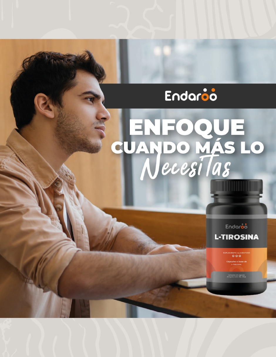 L - Tirosina 500mg - 60 Cápsulas sabor natural 2
