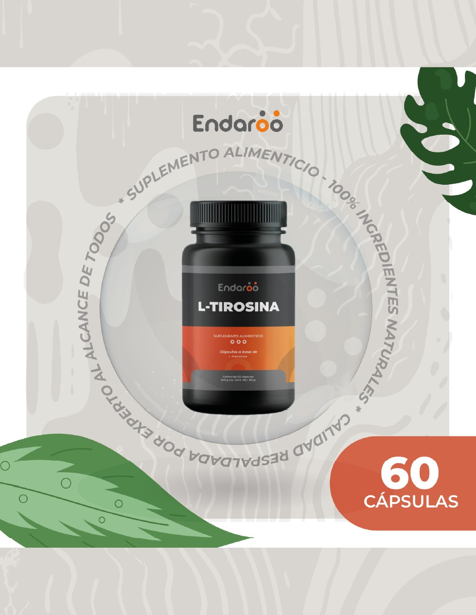 L - Tirosina 500mg - 60 Cápsulas sabor natural 5