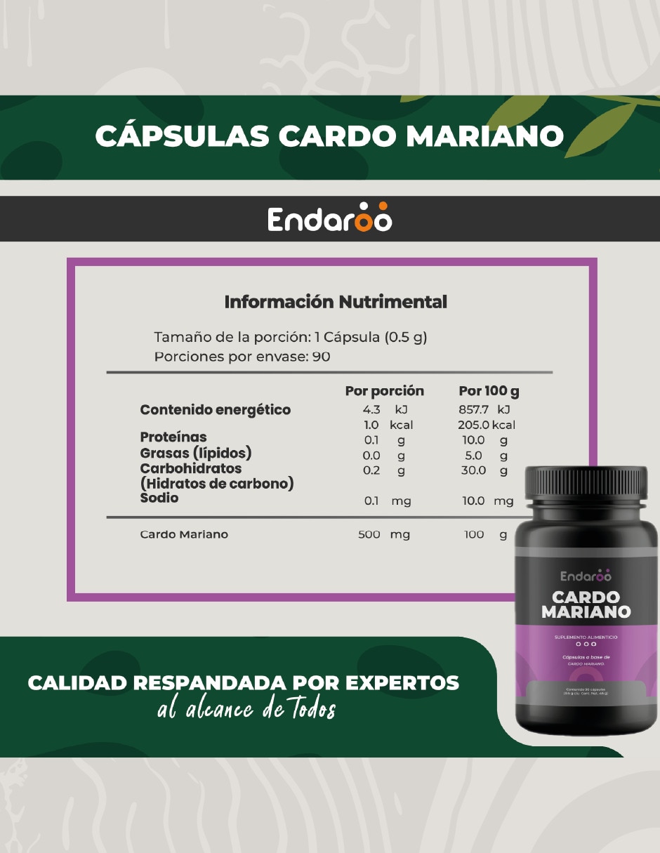 Antioxidante Cardo Mariano 500mg Silimarina 2