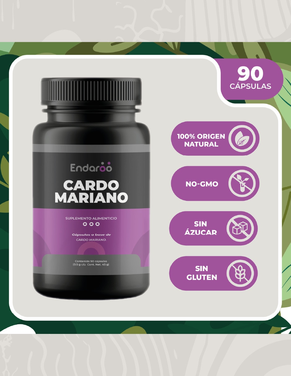 Antioxidante Cardo Mariano 500mg Silimarina 5