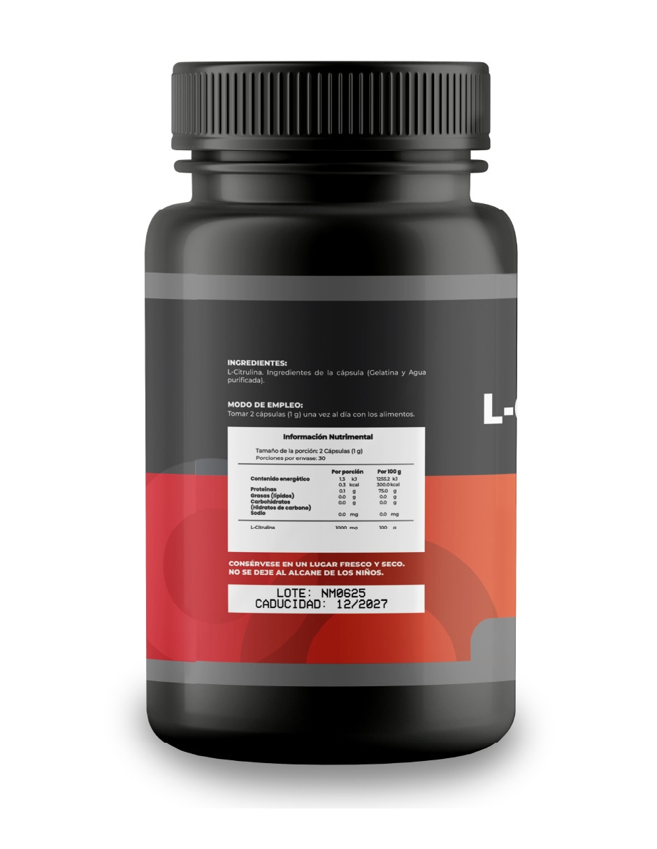 L Citrulina - 60 Cápsulas 500 mg natural 4