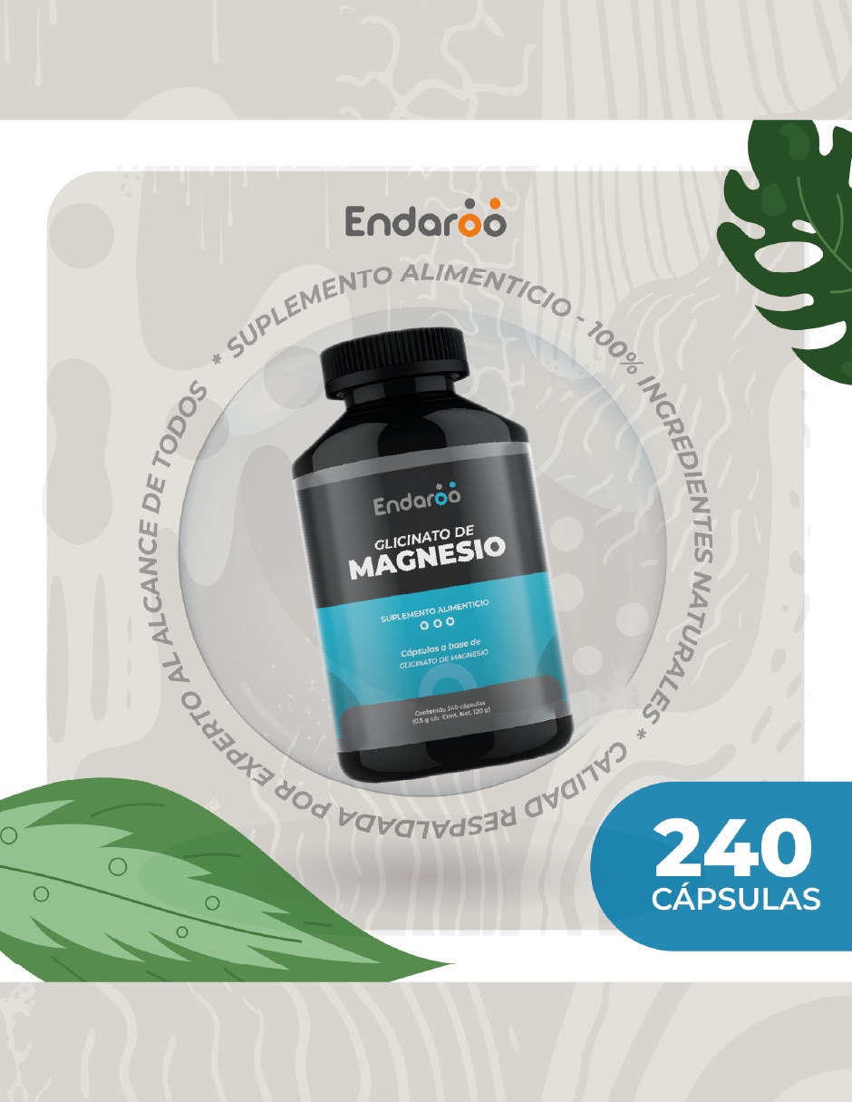 Glicinato De Magnesio 500 mg 240 Cápsulas 3