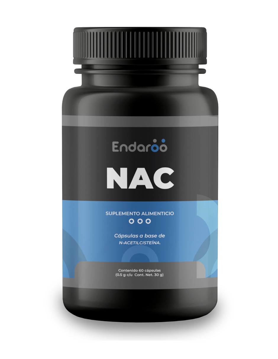 Nac N-acetilcisteína 60 Cápsulas 1000 mg por porción sabor natural Nac N-acetilcisteína 60 Cápsulas 1000 mg por porción sabor natural