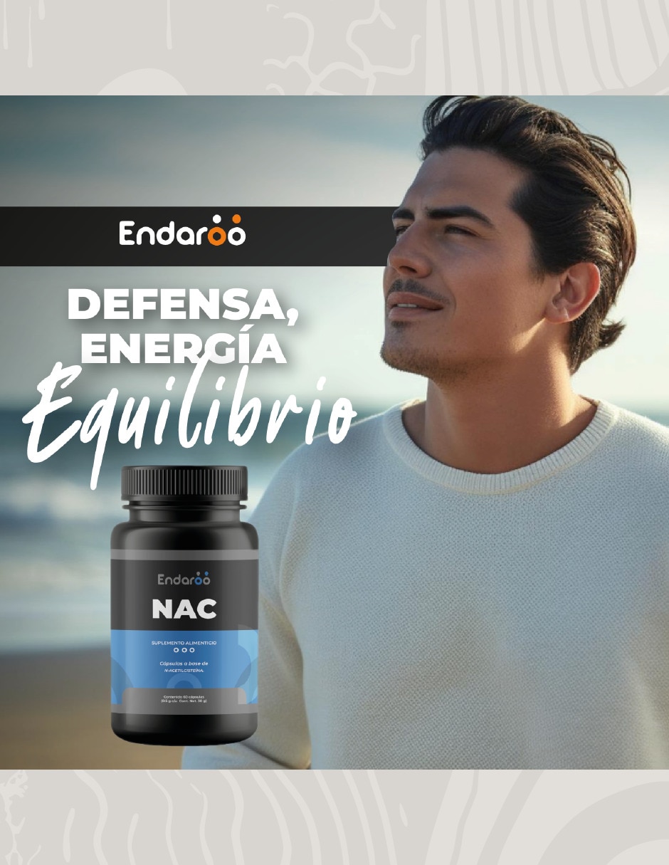 Nac N-acetilcisteína 60 Cápsulas 1000 mg por porción sabor natural 2