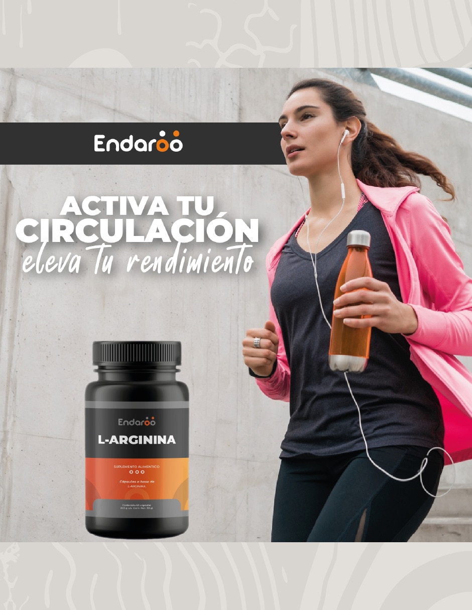 L Arginina - 60 Cápsulas De 500 mg De L Arginina sabor natural 2