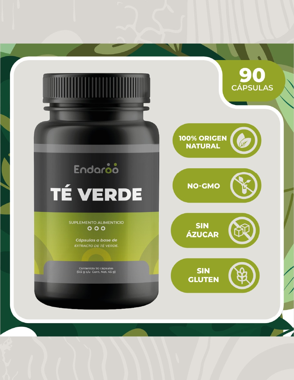 Té Verde Cápsulas 500 mg - 90 Cápsulas sabor natural 3