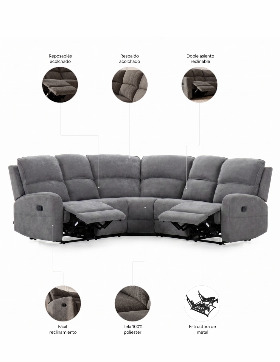 Reclinable Easy Living de poliéster