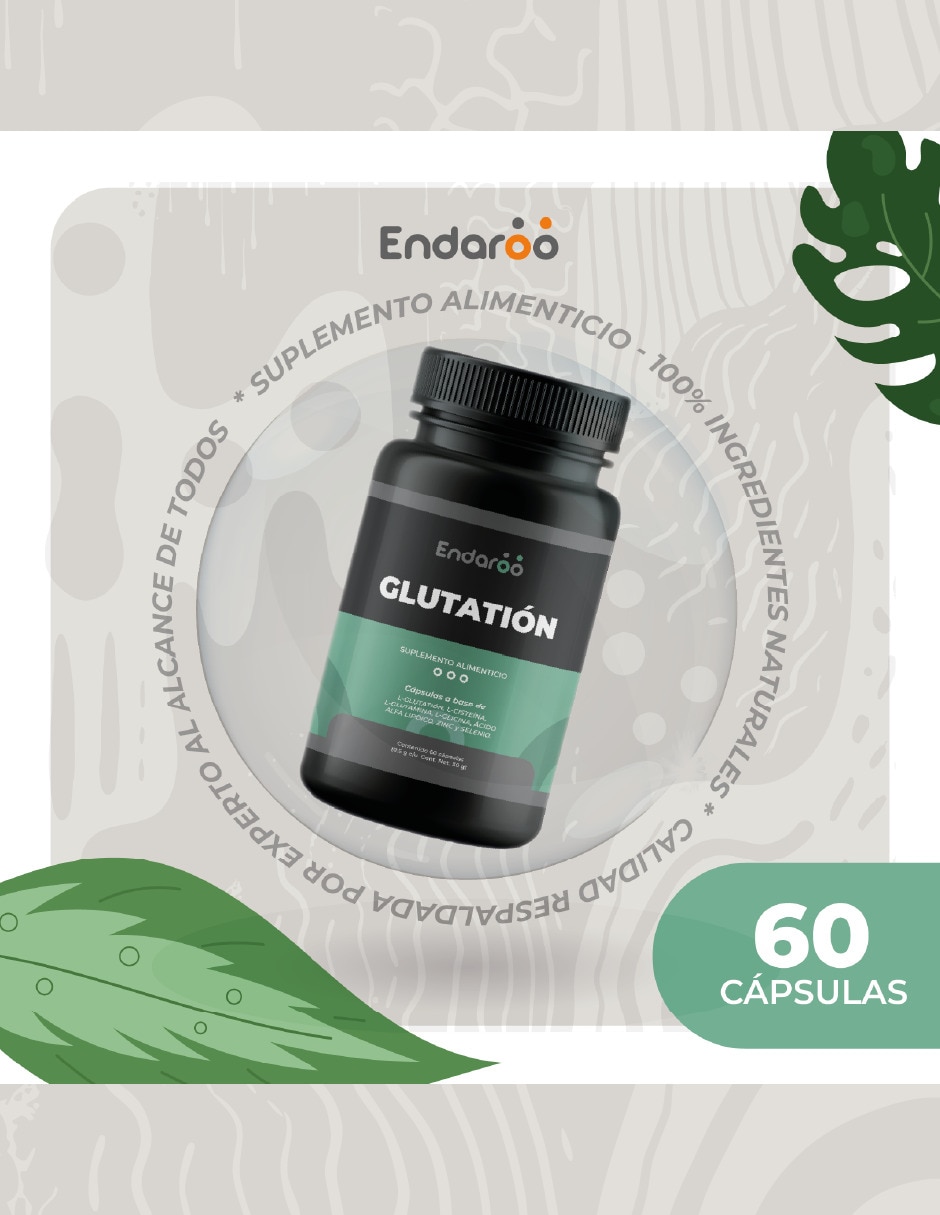 L-glutation glutamina glicina Ácido Alfa Lipoico 60 Caps sabor natural 3