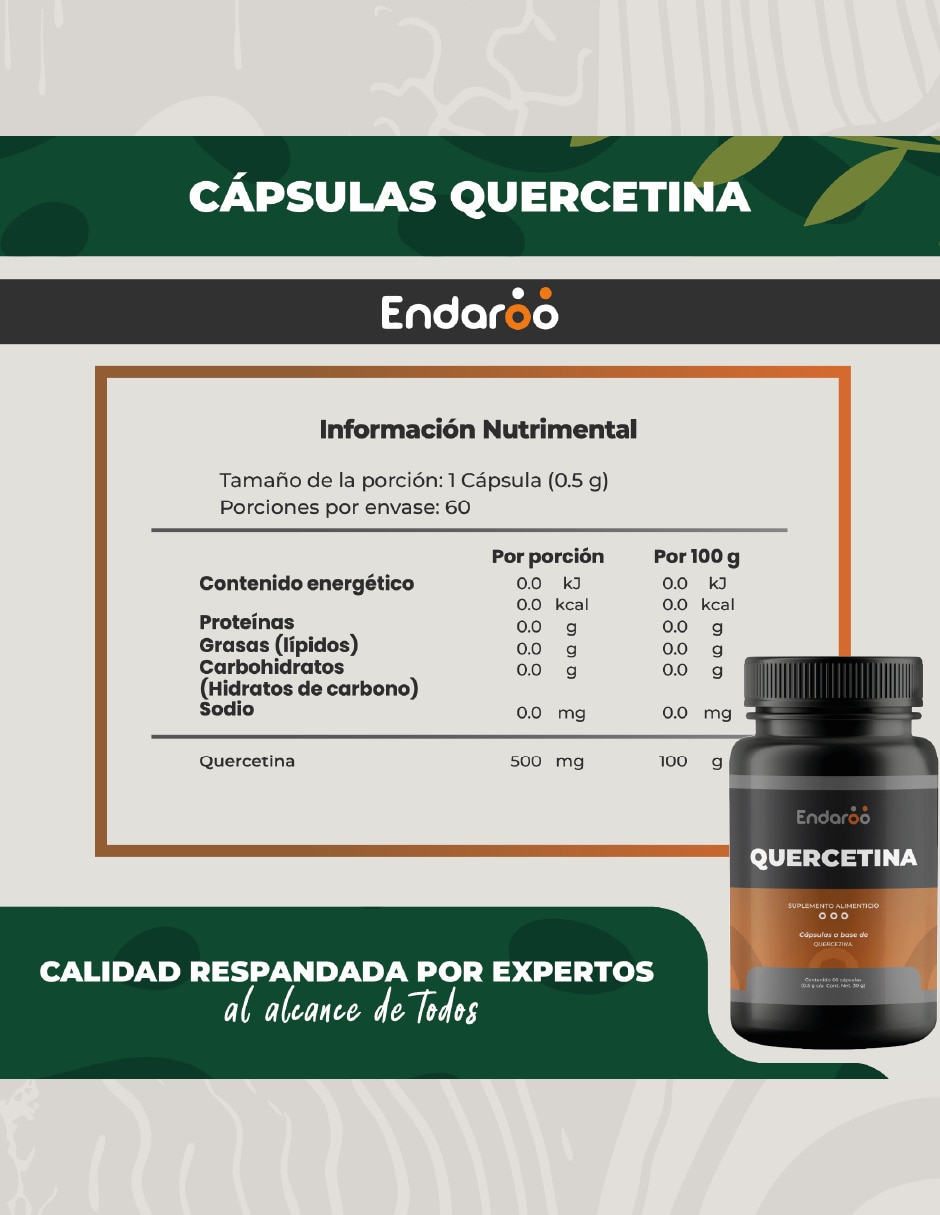 Quercetina 60 Cápsulas sabor natural 6
