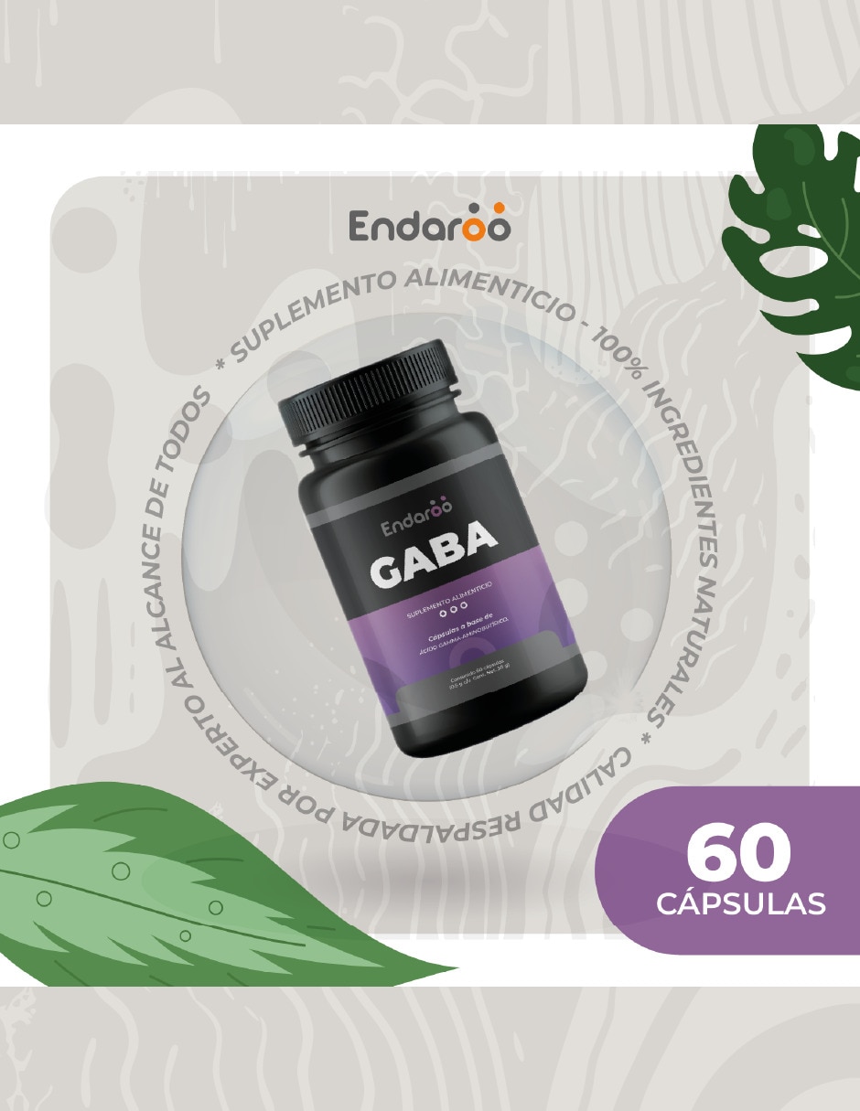 Gaba 500 Mg - 60 Cápsulas sabor natural 3