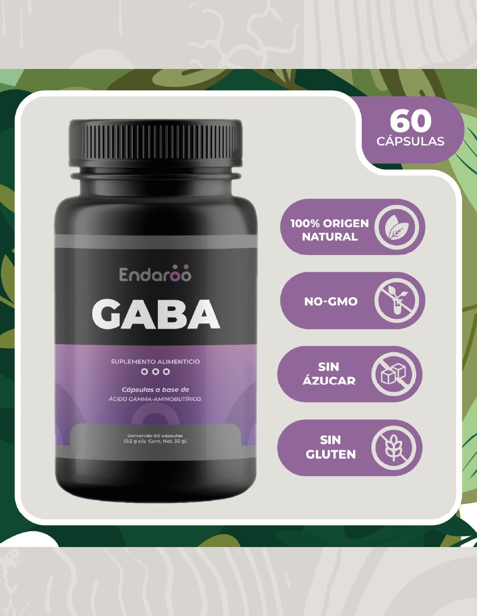 Gaba 500 Mg - 60 Cápsulas sabor natural 5