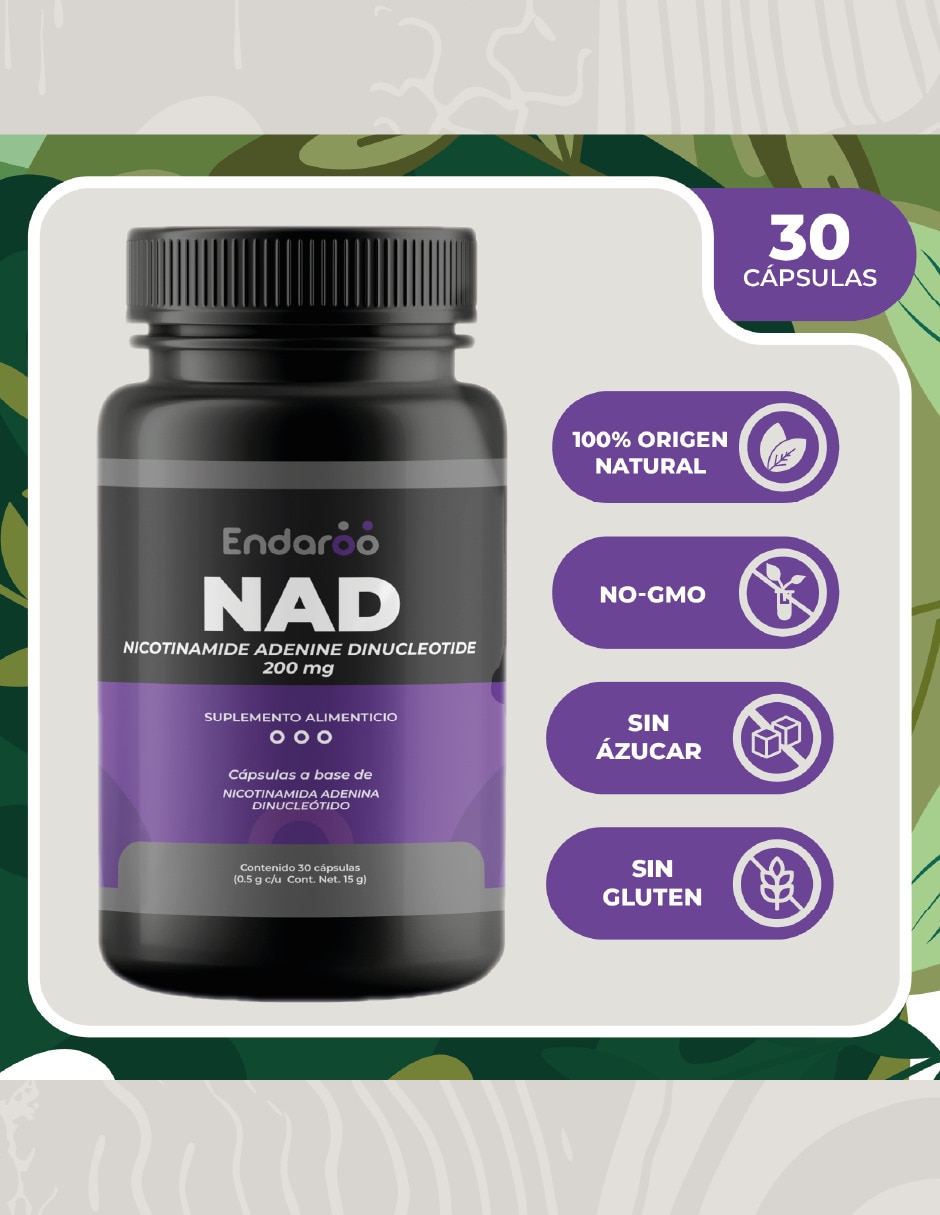 Nad 30 Cápsulas Nicotinamida Adenina Dinucleótido 6