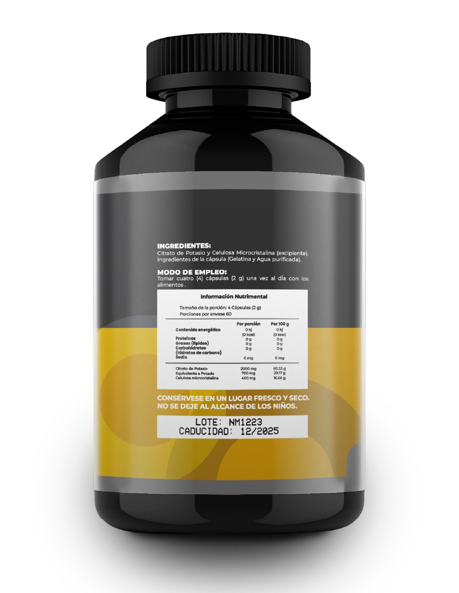 Antioxidante Citrato de potasio 500mgr 3