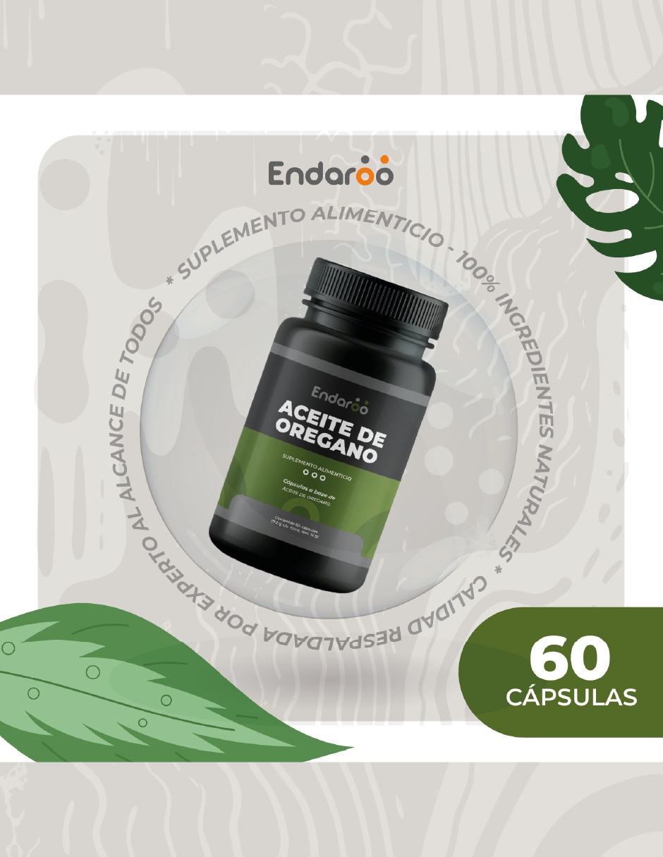 Aceite De Orégano 60 Cápsulas sabor natural de 5