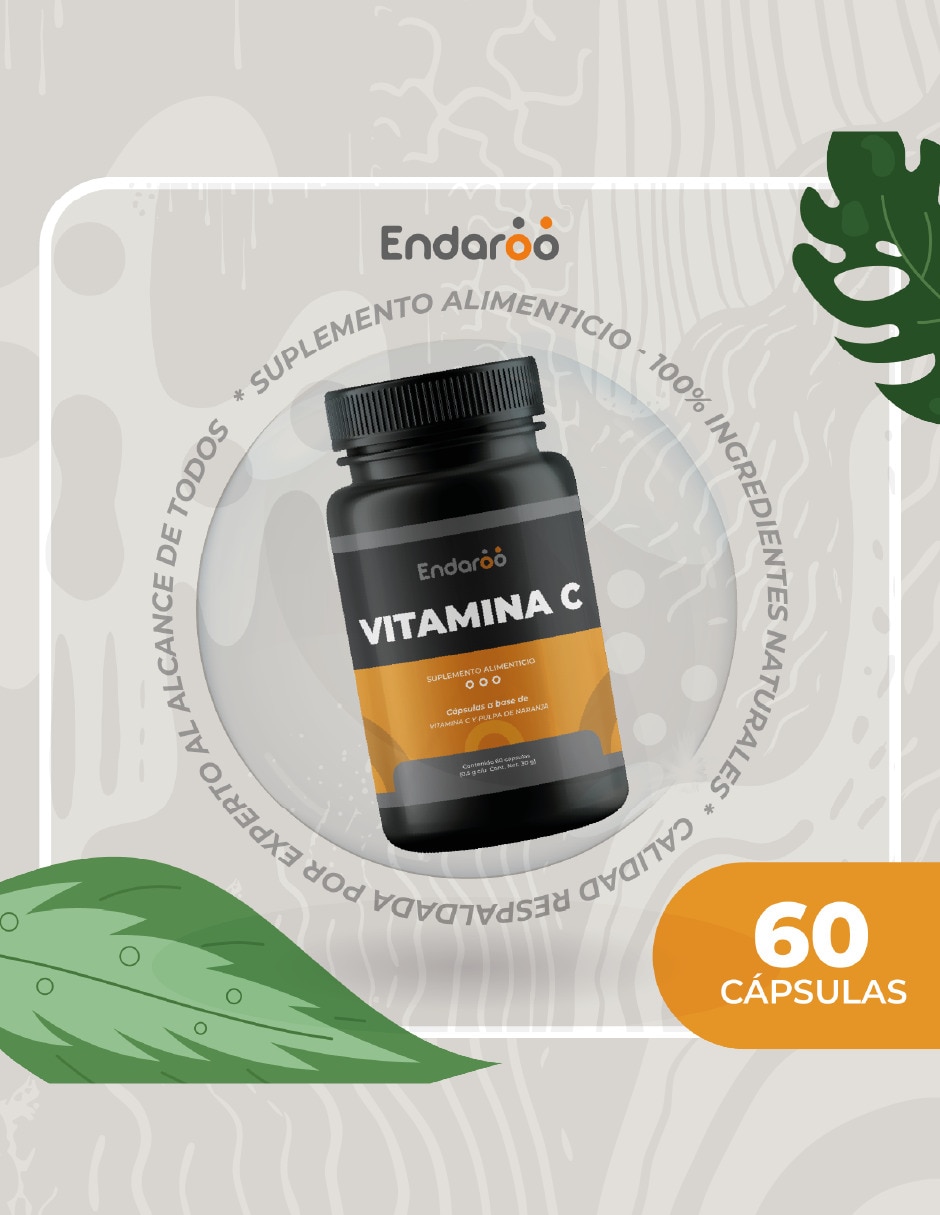 Vitamina C 60 Cápsulas con sabor natural 2
