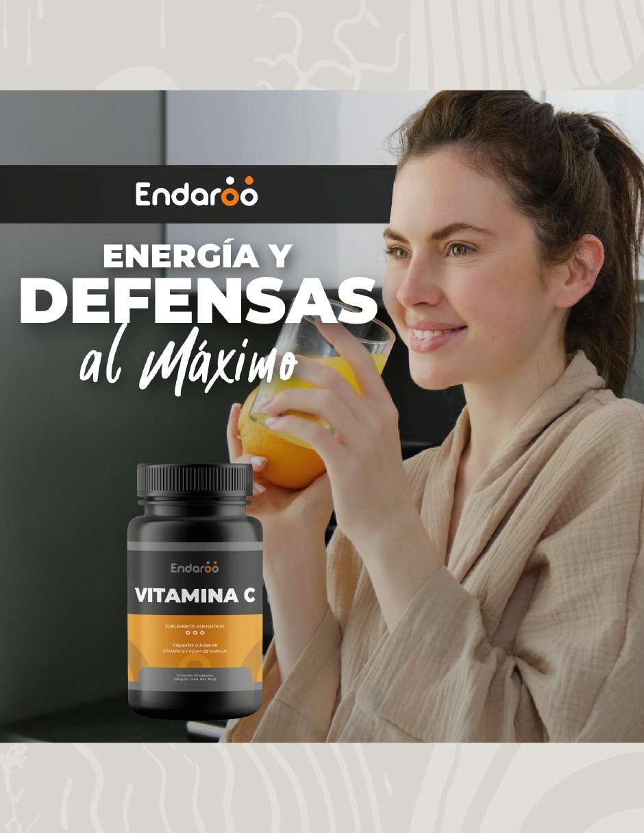 Vitamina C 60 Cápsulas con sabor natural 6