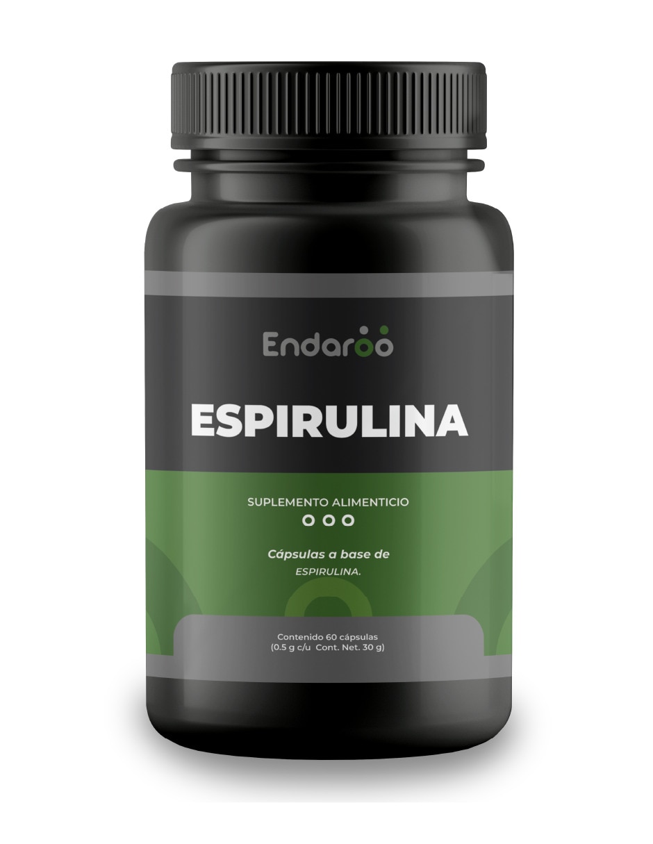 Alga Espirulina 500 Mg - 60 Cápsulas Sin Sabor con No aplica sabor Natural de Alga Espirulina 500 Mg - 60 Cápsulas Sin Sabor con No aplica sabor Natural de