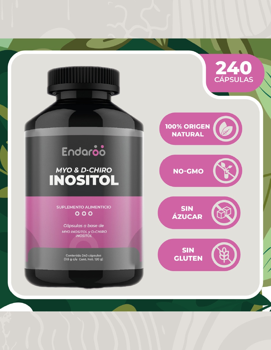 Myo Y D-chiro Inositol D 240 Cápsulas 500 mg sabor natural 2