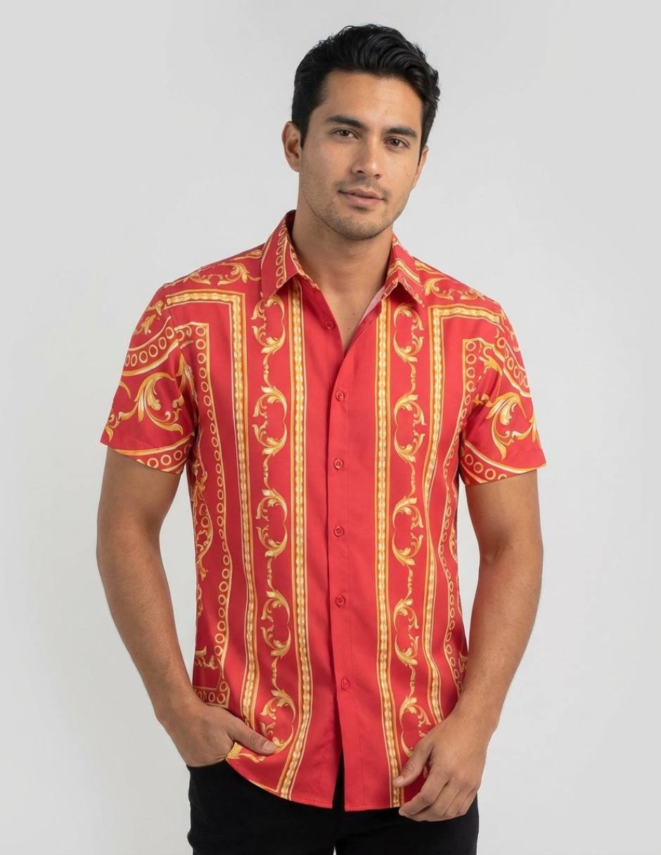 Camisa casual manga corta para hombre