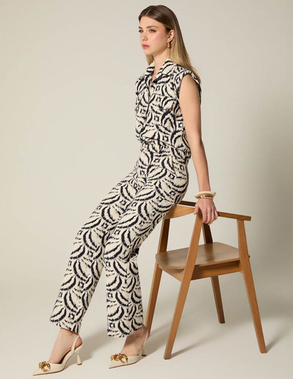 Pantalón regular studio f recto para mujer
