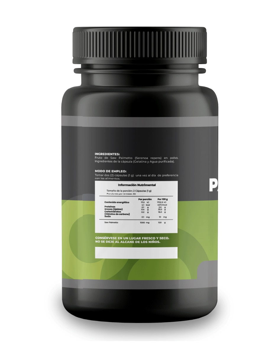 Saw Palmetto 1000 Mg 60 Cápsulas sabor natural 3
