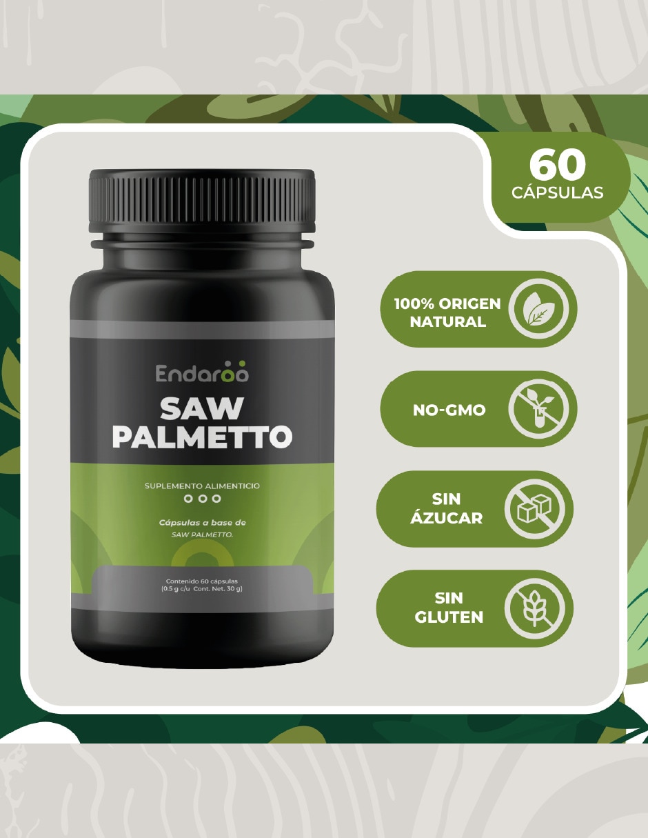 Saw Palmetto 1000 Mg 60 Cápsulas sabor natural 4