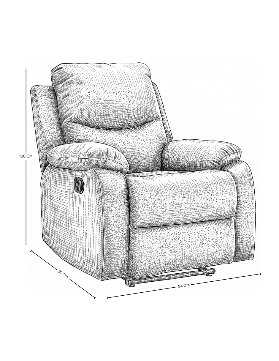 Reclinable Easy Living de poliéster