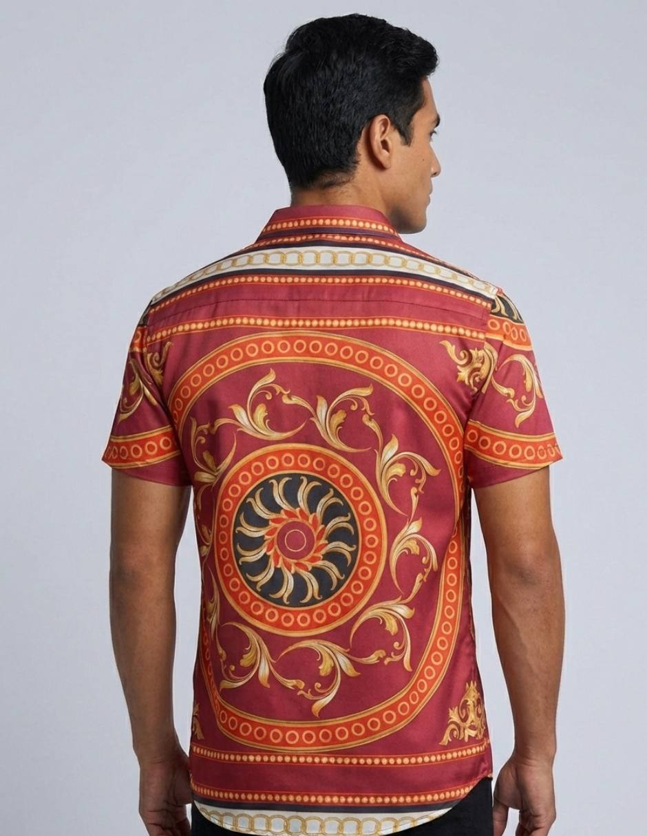 Camisa casual Pavini manga corta para hombre