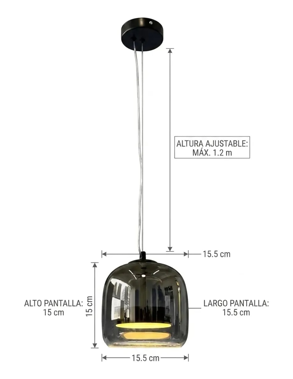 Lámpara colgante Cityluz led Escandinava