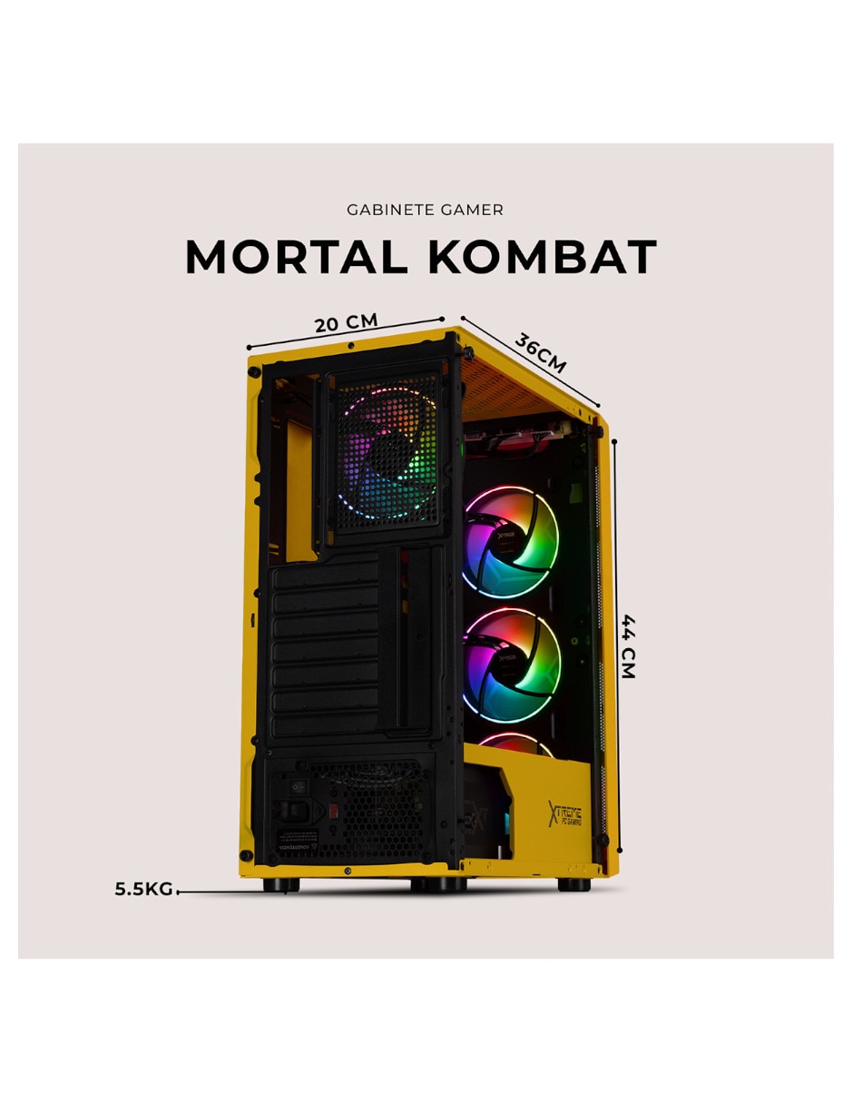 Gabinete xtreme pc gaming mortal kombat edition