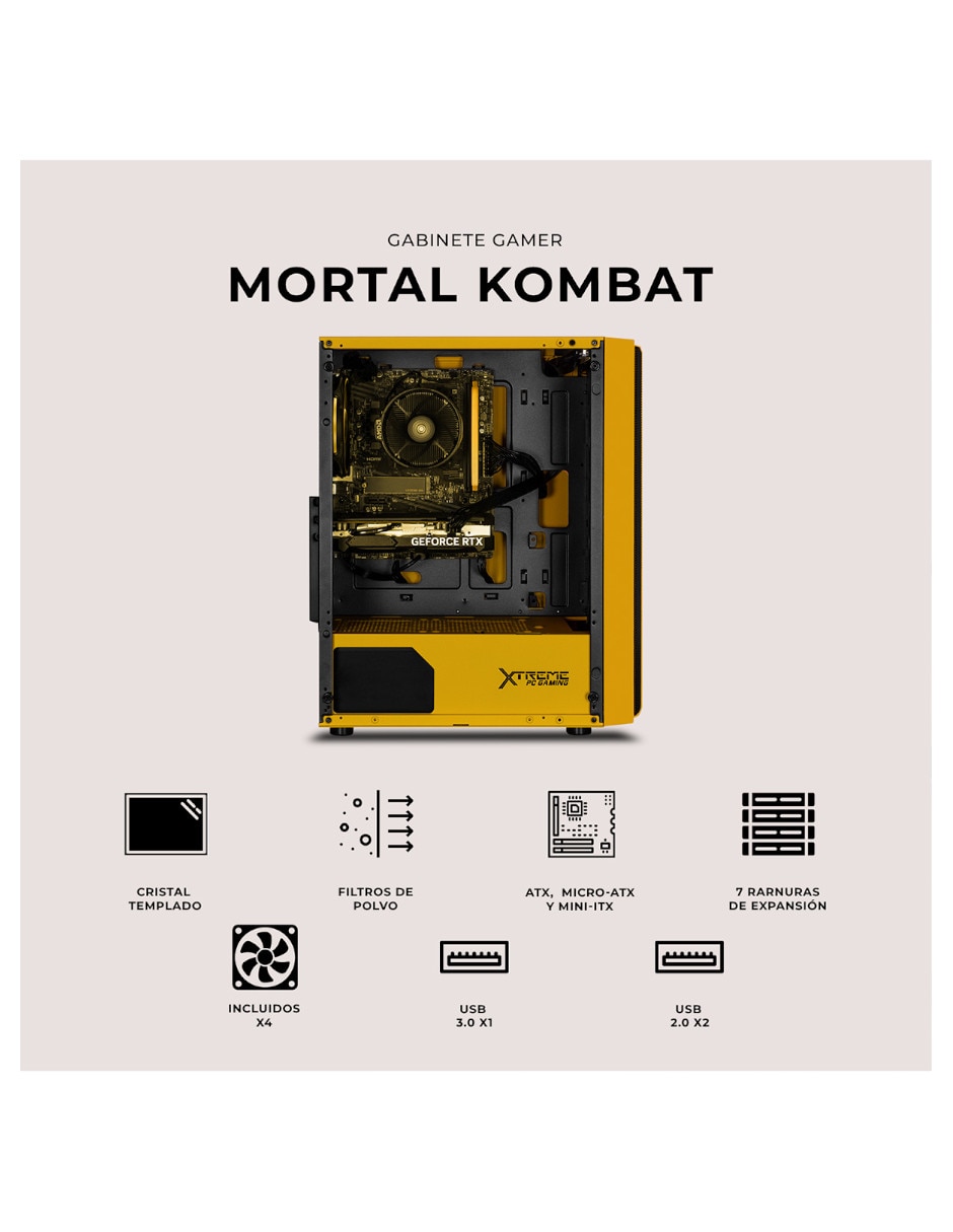 Gabinete xtreme pc gaming mortal kombat edition