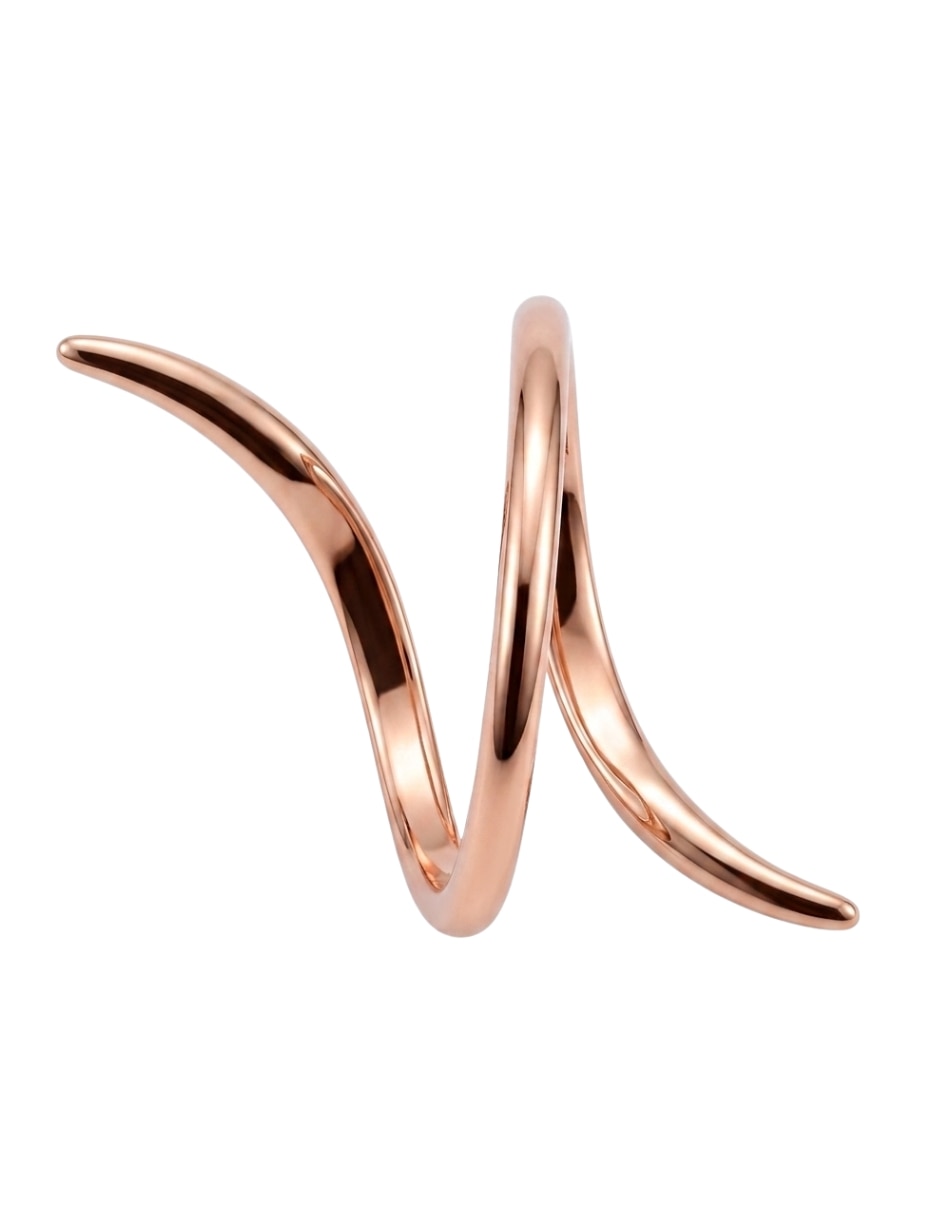 Anillo multi gemas serpiente aretize brillo p 925 de plata zirconia cúbica baño de oro rosa
