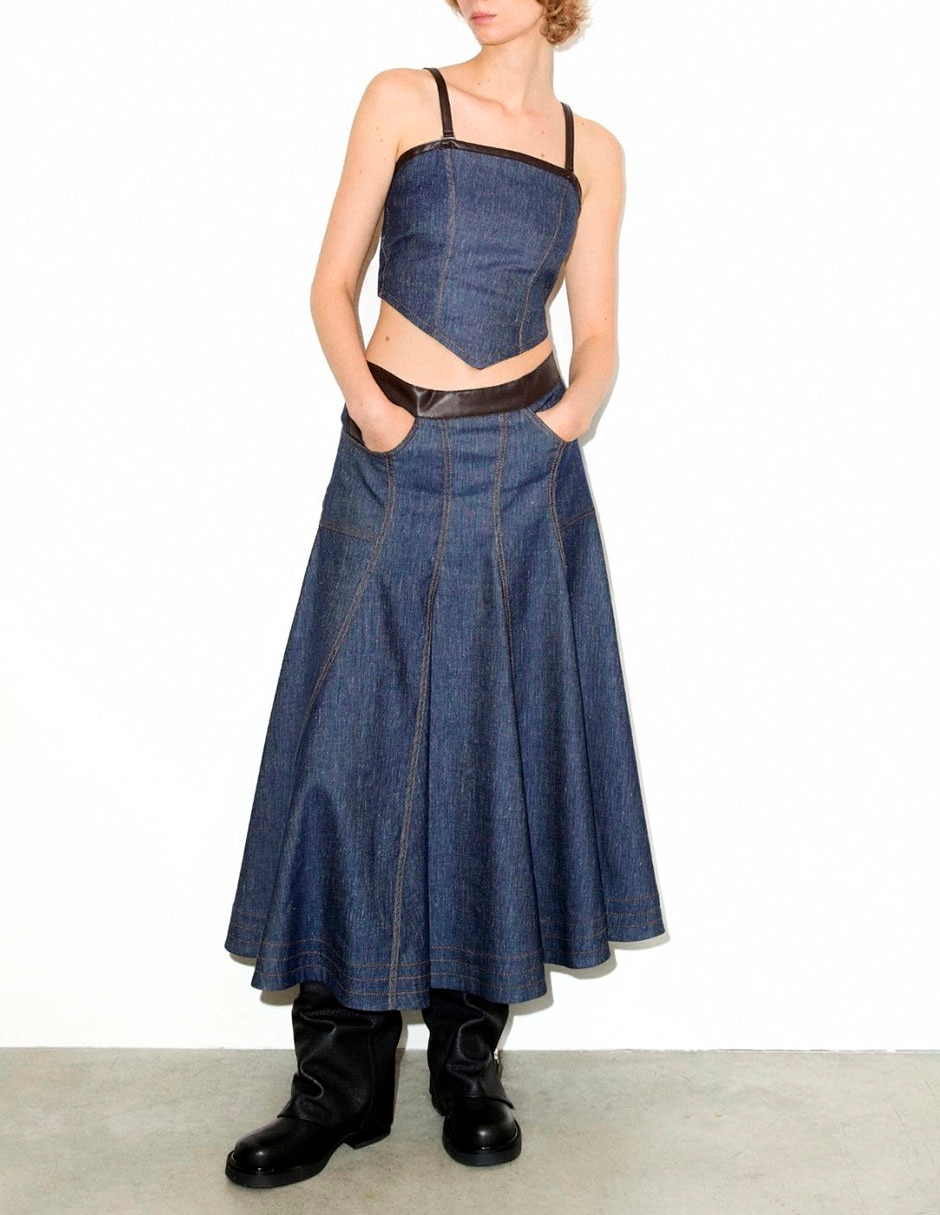 Falda crop max&co a la cintura Falda crop max&co a la cintura