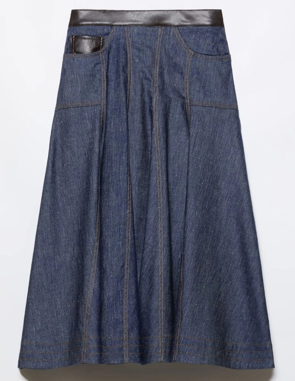 Falda crop max&co a la cintura 5