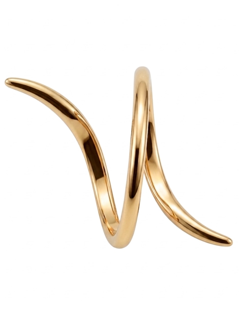 Anillo multi gemas serpiente aretize brillo p 925 de plata zirconia cúbica baño de oro