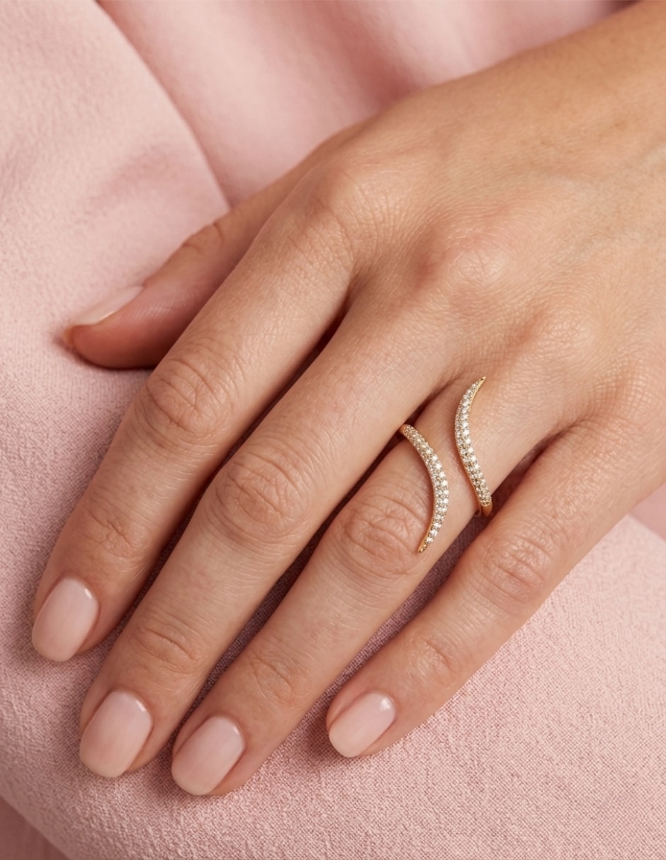 Anillo multi gemas serpiente aretize brillo p 925 de plata zirconia cúbica baño de oro