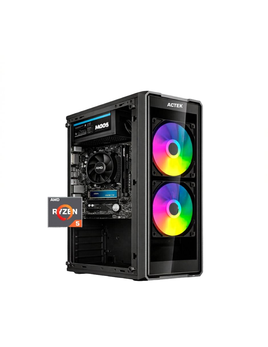 Computadora de escritorio lucky owl pc-036 amd ryzen 5 16 GB RAM 500 GB SSD