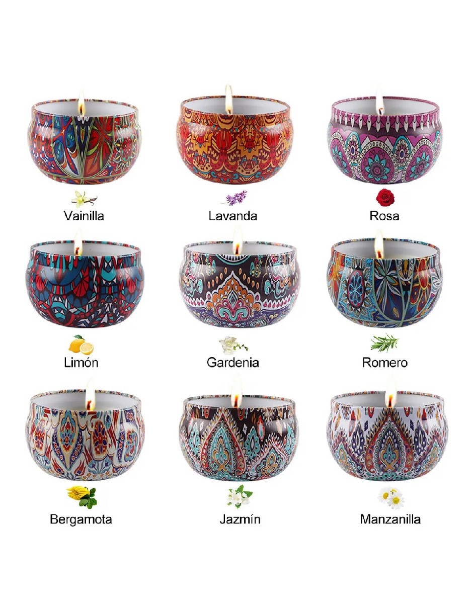 Set vela aromáticas 9 piezas 4