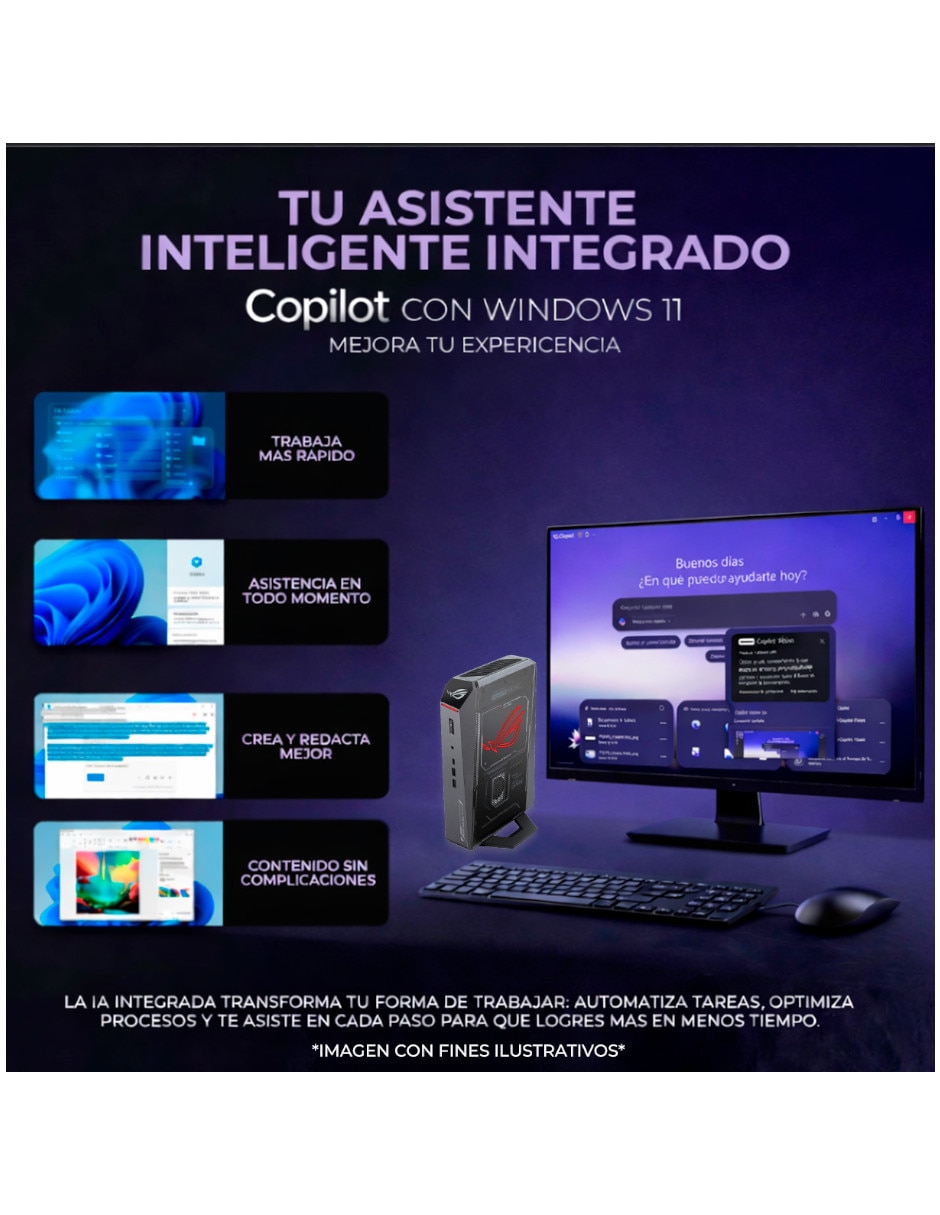 Mini PC Asus RNUC25R5080U9642T Intel Core Ultra 9 NVIDIA GeForce RTX 5080 64 GB RAM 2 TB SSD