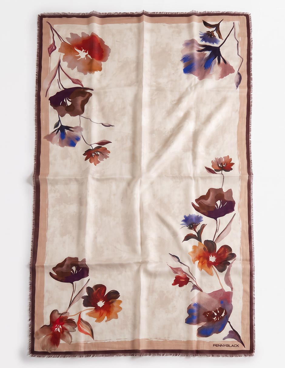 Foulard estampado floral para mujer 2