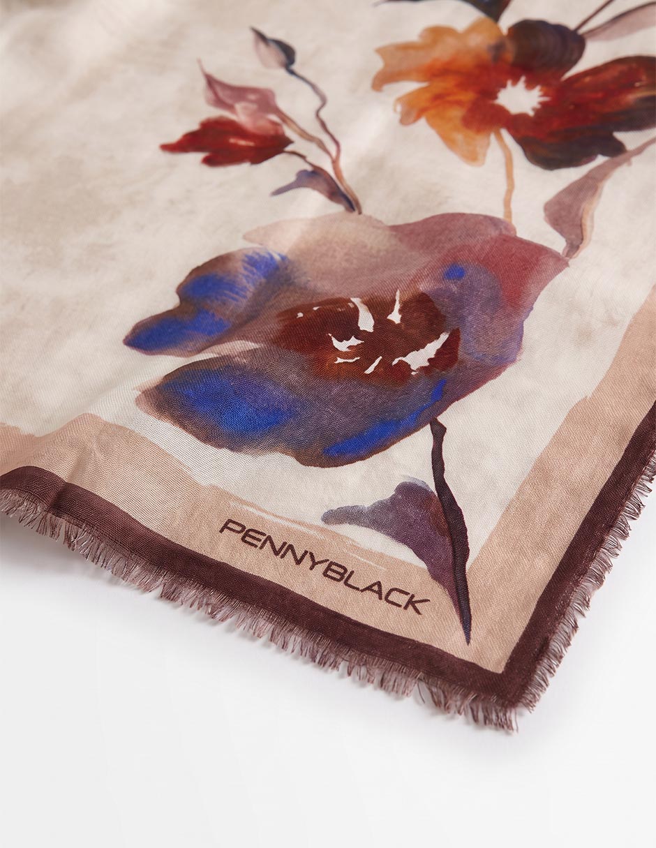 Foulard estampado floral para mujer 3