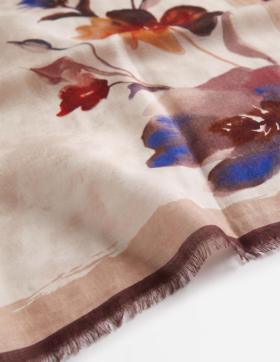 Foulard estampado floral para mujer Foulard estampado floral para mujer